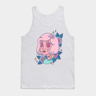 Pink hair fire eyeD Tank Top